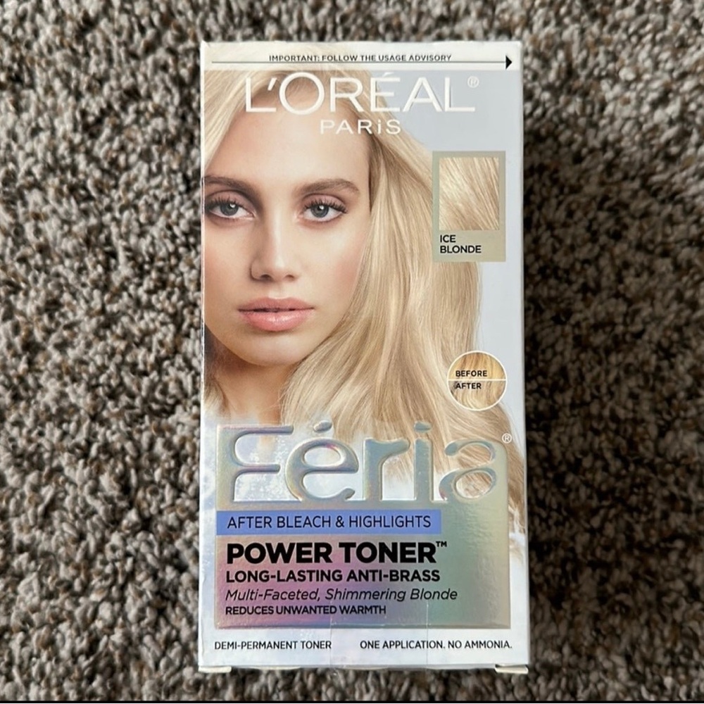 NIB L’Oreal Paris Feria Anti-Brass Power Toner 9P Ice Blonde DISCONTINUED